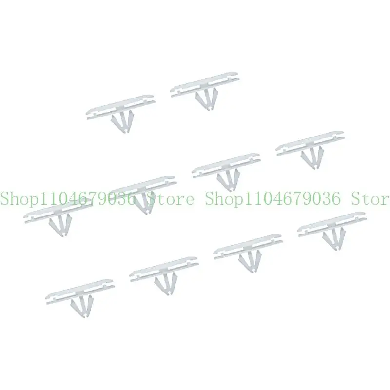 652F 68395634AA Retainer Clips, 10 White Automotive Fasteners for Existing Exterior Panel Mounting Hole Replacement