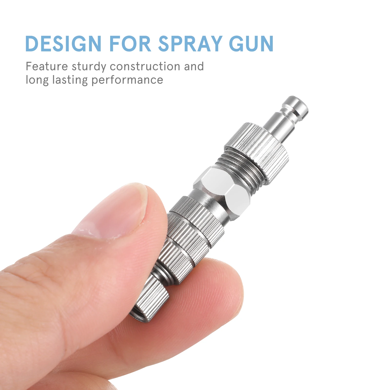 

1Set Airbrush Connector Set Adjustable Metal Adapter for Airbrush Supplies Easy Installation No Tools Needed Universal Fit