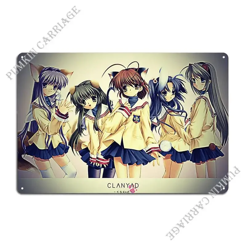 Clannad Metal Plaque Party Wall Decor Club Vintage Tin Sign Poster