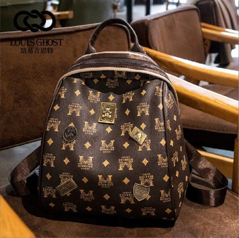 Women Fashion Luxury Large Capacity Travel Backpack High Quality Soft Leather Shoulder Bags Ladies Casual Crossbody Bag Totes