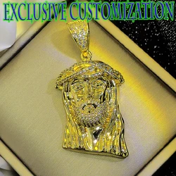 Exclusive custom hip-hop gold necklace with diamond character avatar pendant, 18K gold plated classical craftsmanship, new style