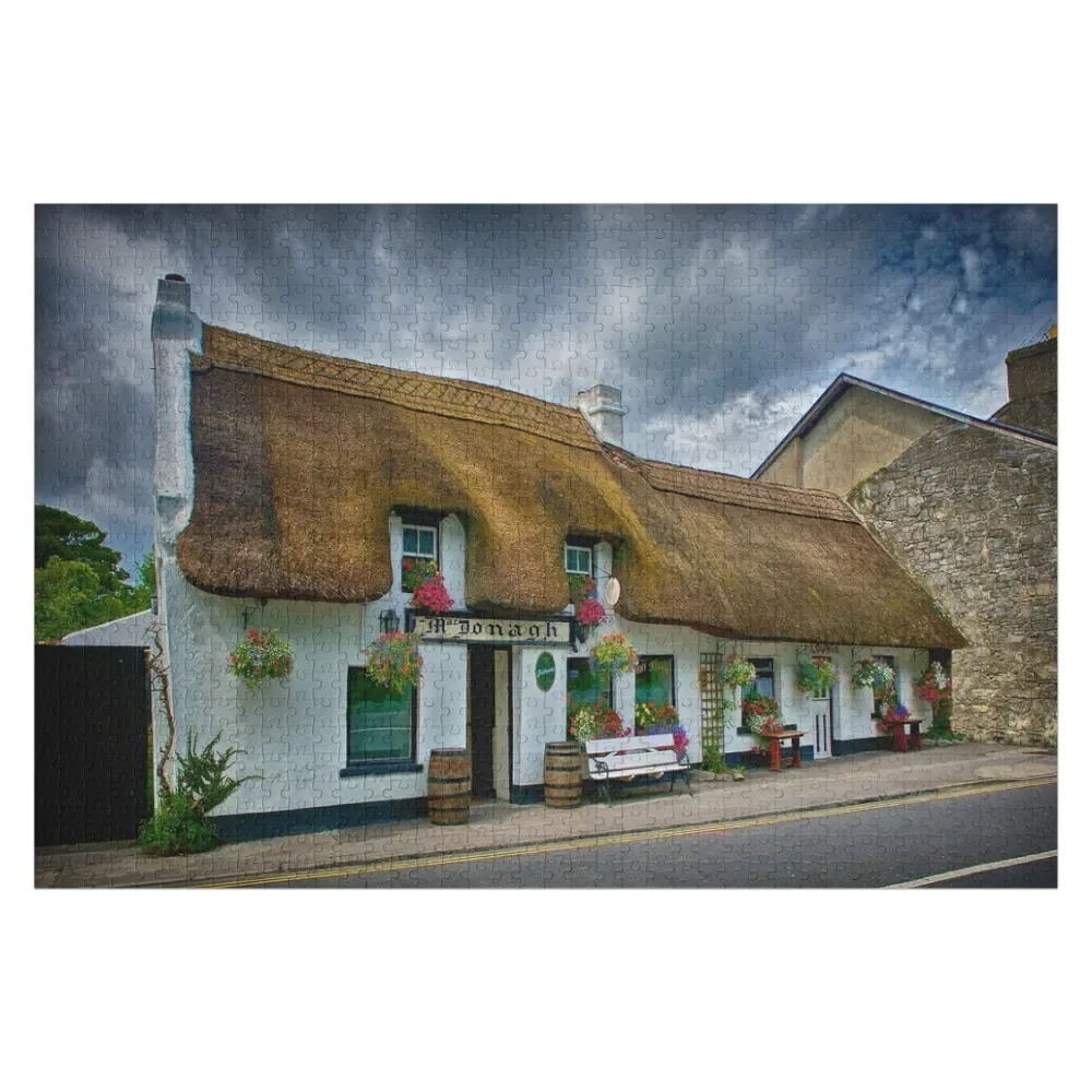 

Traditional Irish Thatched Pub Jigsaw Puzzle Wood Name Wooden Name Puzzle