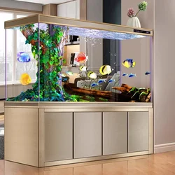 Luxury Fish Tanks Aquariums Modern Living Room Originality Glass Aquariums Cabinet Multifunction Pet Products Аквариум LLAQ