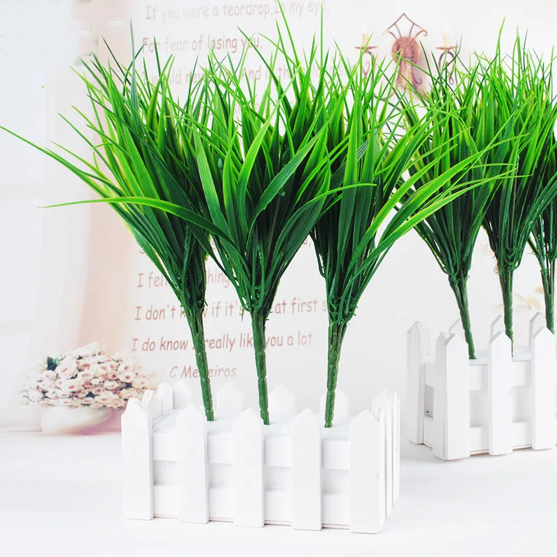 

Artificial grass plastic grass green plant Christmas tree decoration wedding flower arrangement material