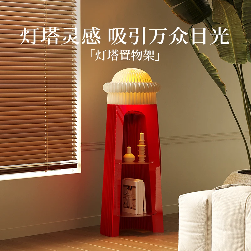 

Lighthouse Shelf Display Shelf Home Office Double Storage Event Exhibition Commercial
