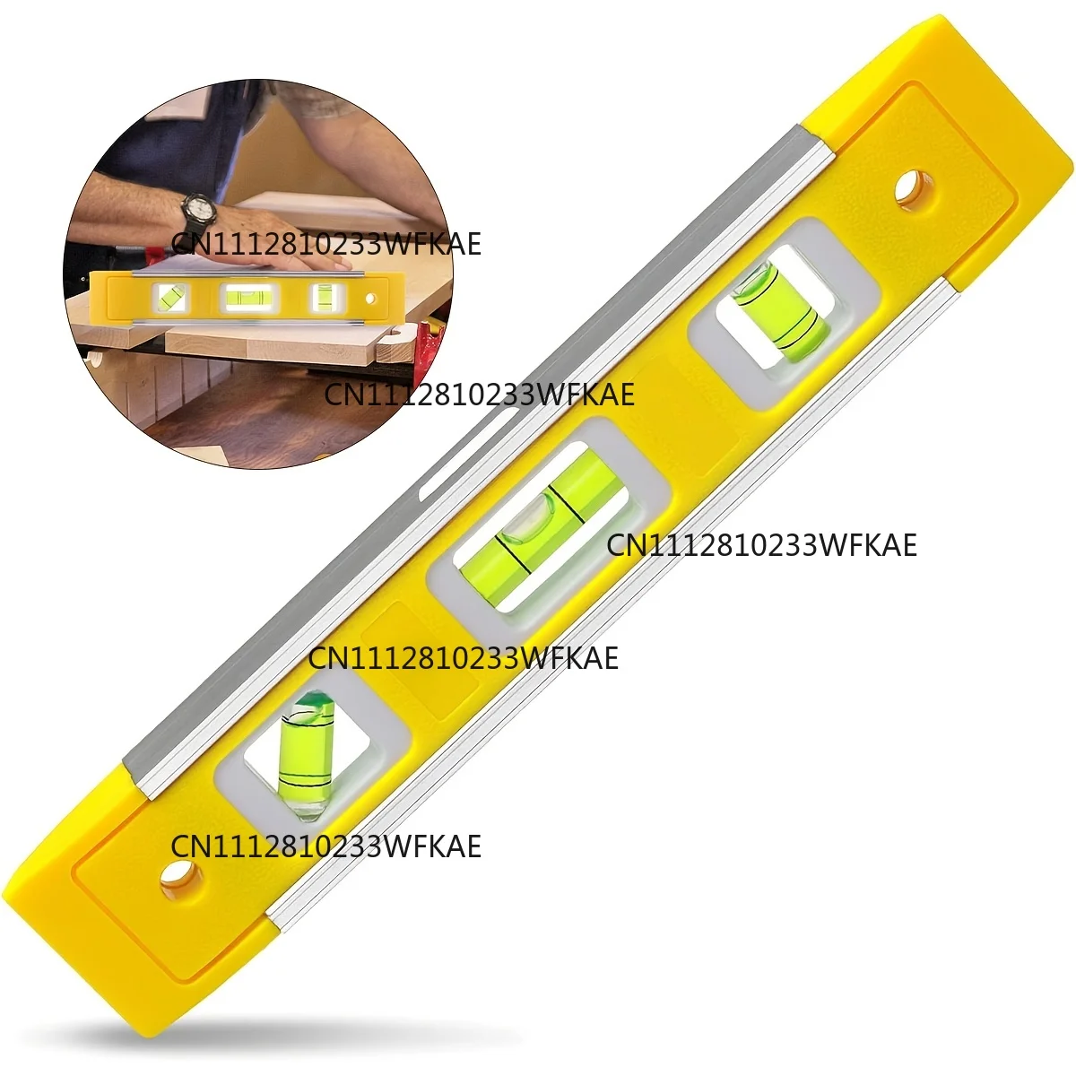 9-Inch magnetic cartridge level with 45 °/90 °/180 ° bubbles, shockproof