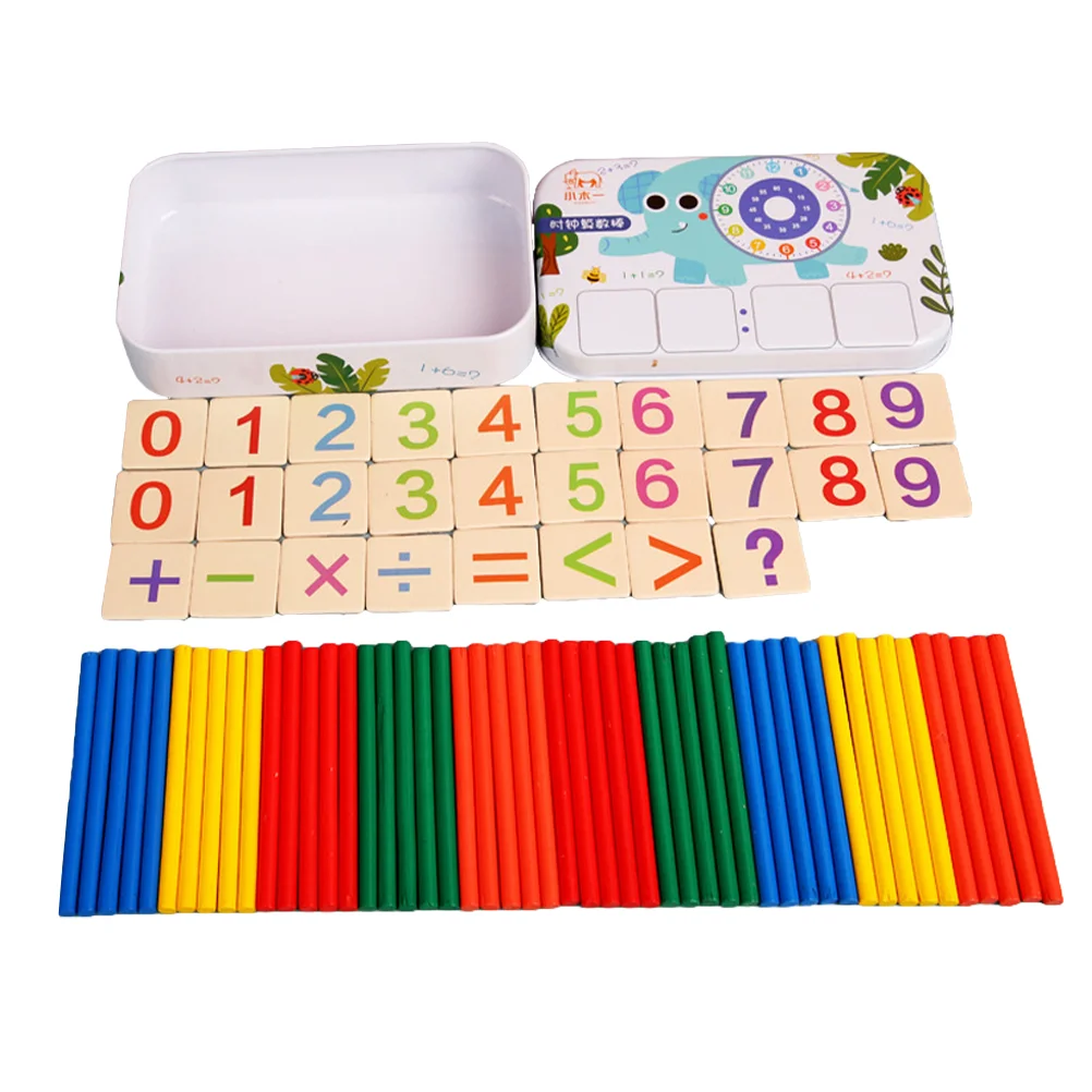 

Children's Mathematics and Arithmetic Teaching Aids Toys Safe Rods Kids Brain Toddler