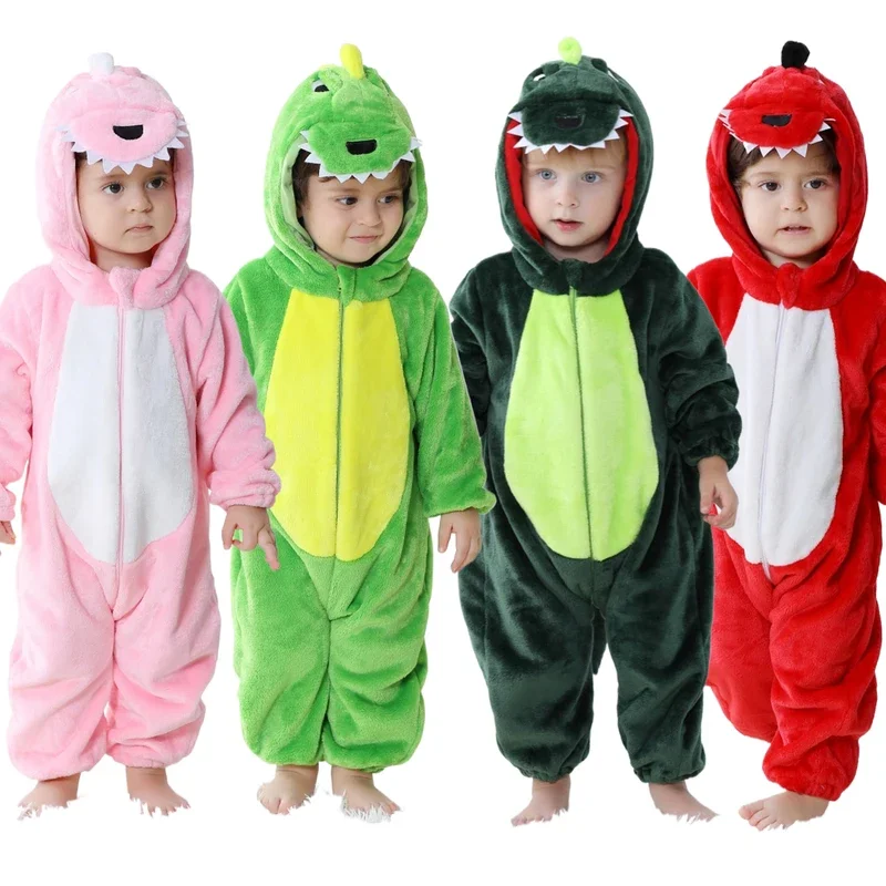 SN55Baby Kigurumi ديناصور الكرتون رومبير الوليد الرضع الاطفال الحيوان بذلة الفتيات الفتيان أنيمي تأثيري بيجامة ازياء ل H$@1w