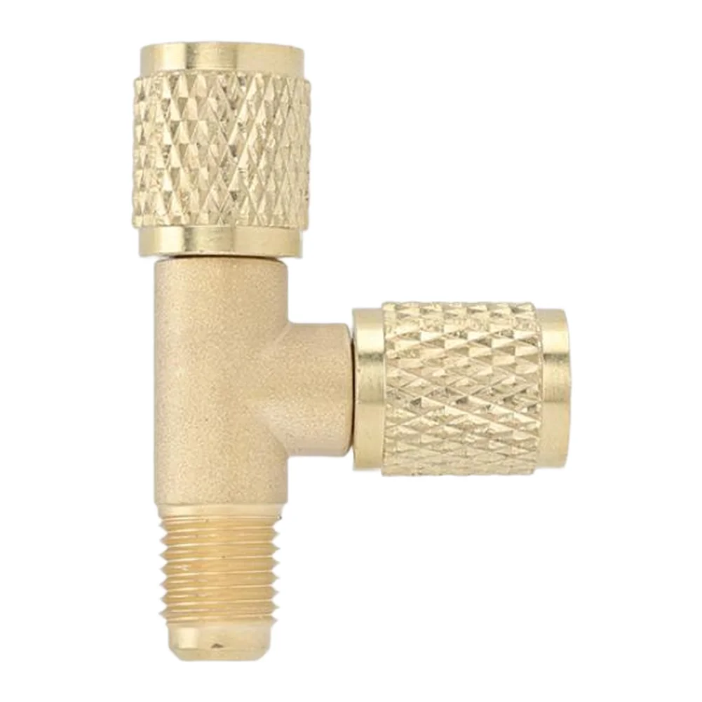 Copper 1/4 UNF Thread For Vacuum Tee Connector Supporting Flexible Orientation During For Vacuum Gauge Installation