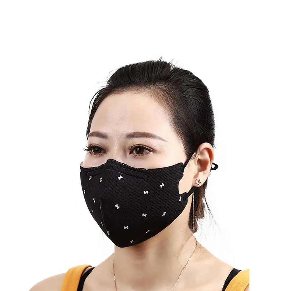 Masque facial anti-poussière et anti-buée pour homme, couvre-bouche mignon avec nœud, pour l'hiver