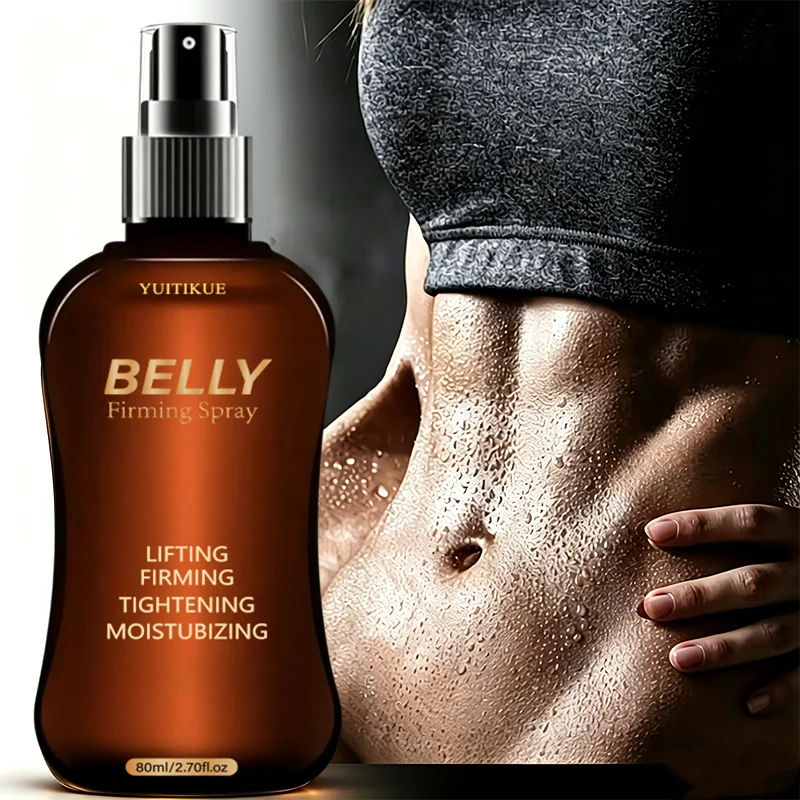 YUITIKUE Lifting Tightening Belly Firm Spray 80ml Moisturizing Abdominal Skin Shaping Slim Waist Tummy Firming Body Care Spray