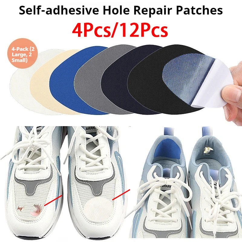 Adesivos de proteção de calcanhar malha sapato esportivo remendos de reparo superior danificado forro de calcanhar produto de reparo 4 peças/12 peças