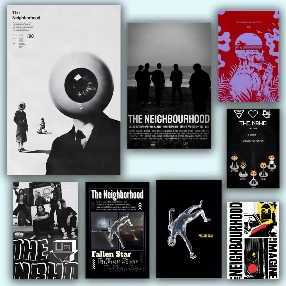 The-Neighbourhood Singer Art Poster Aesthetic HD PVC Wall Art - Arte de parede em PVC à prova d'água e resistente ao desgaste para casa, hotel, bar
