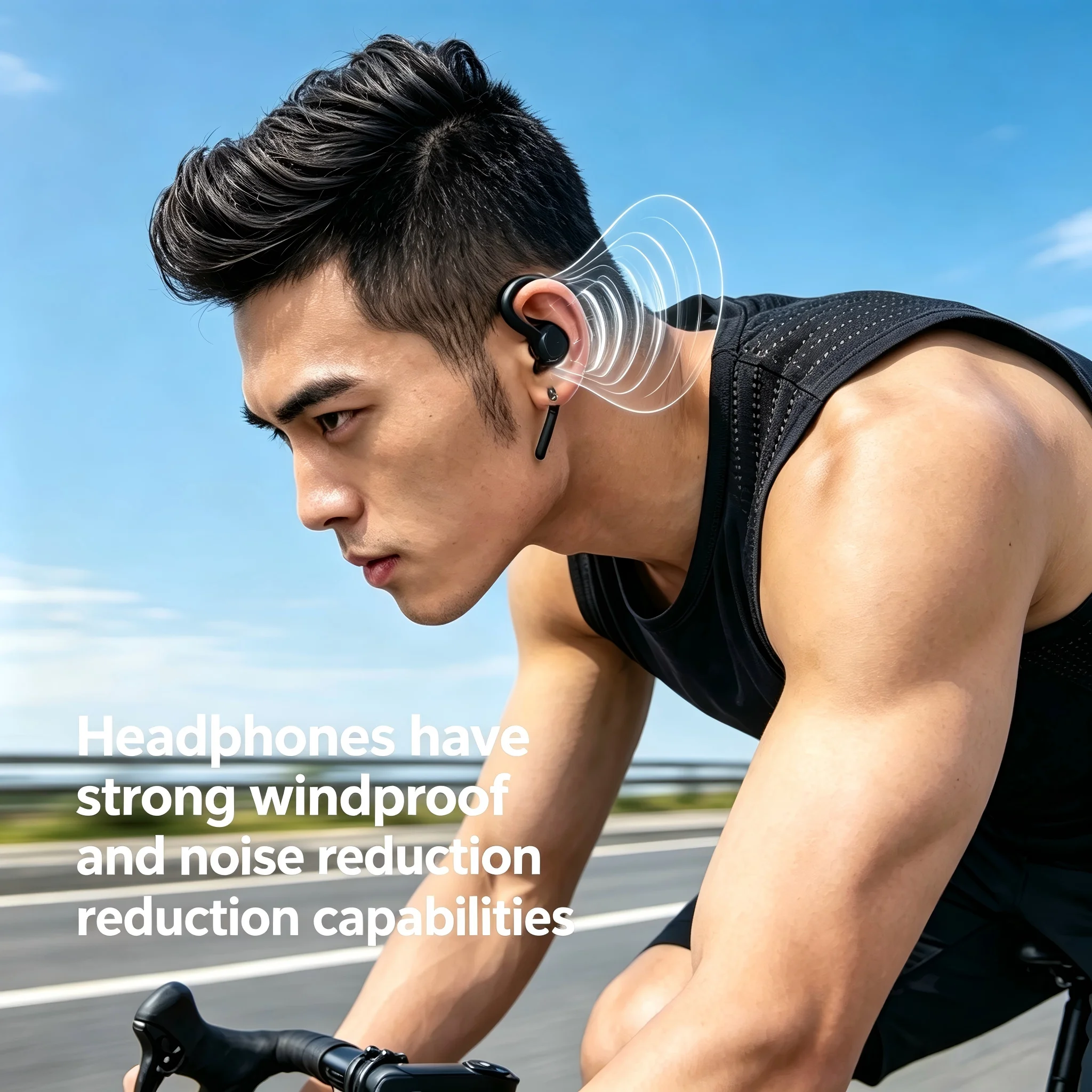 

Ear-hanging Bluetooth 5.3 Headset Storm 3 Business Earphones CVC 8.0 Windproof Noise Reduction Voice Assist for Office Driving