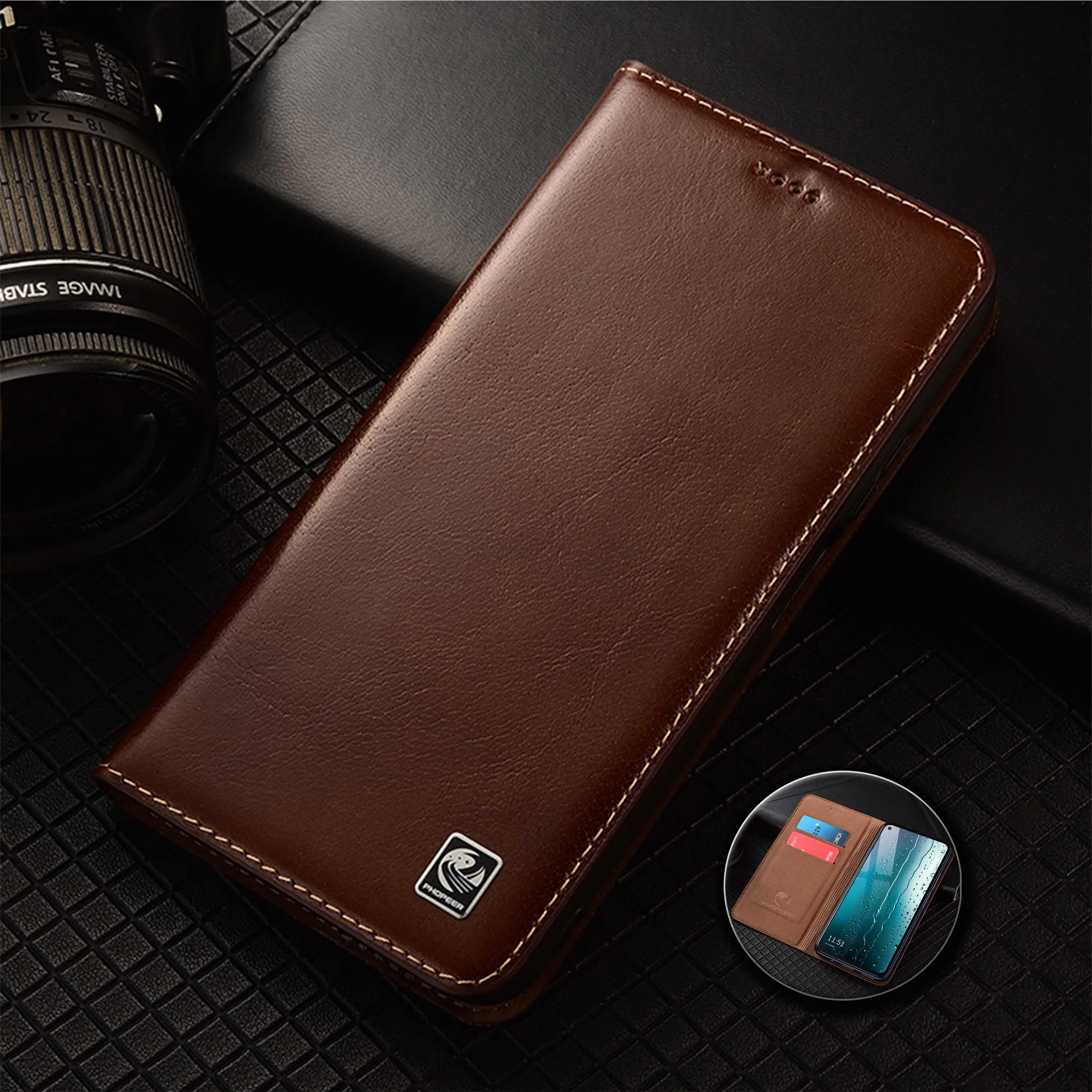 

For Samsung Galaxy A10 A20 A30 A40 A50 A60 A70 A80 A90 4G 5G Shuirui Series Pattern Of Genuine Leather Flip Phone Case Cowhide