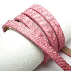 1.15meter Watermelon Red Denim Pattern Leather Cord,10mm Leather Strip,Leather Belt Bag Handle,Waist Chain, Bracelet Making
