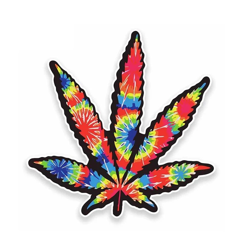 Creative Car Sticker Cannabis PVC Decal Leaf Laptop Medical Weed Decal Rear Windshield Waterproof Decor 13cmX13cm