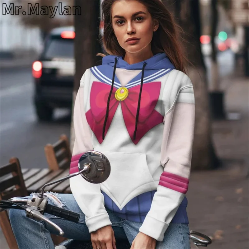 Sailor Moon Custom Cosplay Apparel 3D Full Printed Unisex Hoodie Men Sweatshirt Streetwear Zip Pullover Casual Jacket Tracksuits