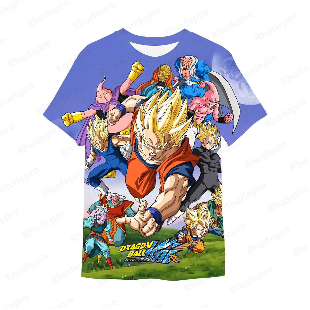 

3D Printed T-Shirt Men New Dragon ball Men's Trend Summer 2024 Children's Goku Hip Hop T-shirts Anime Short Sleeve Streetwear