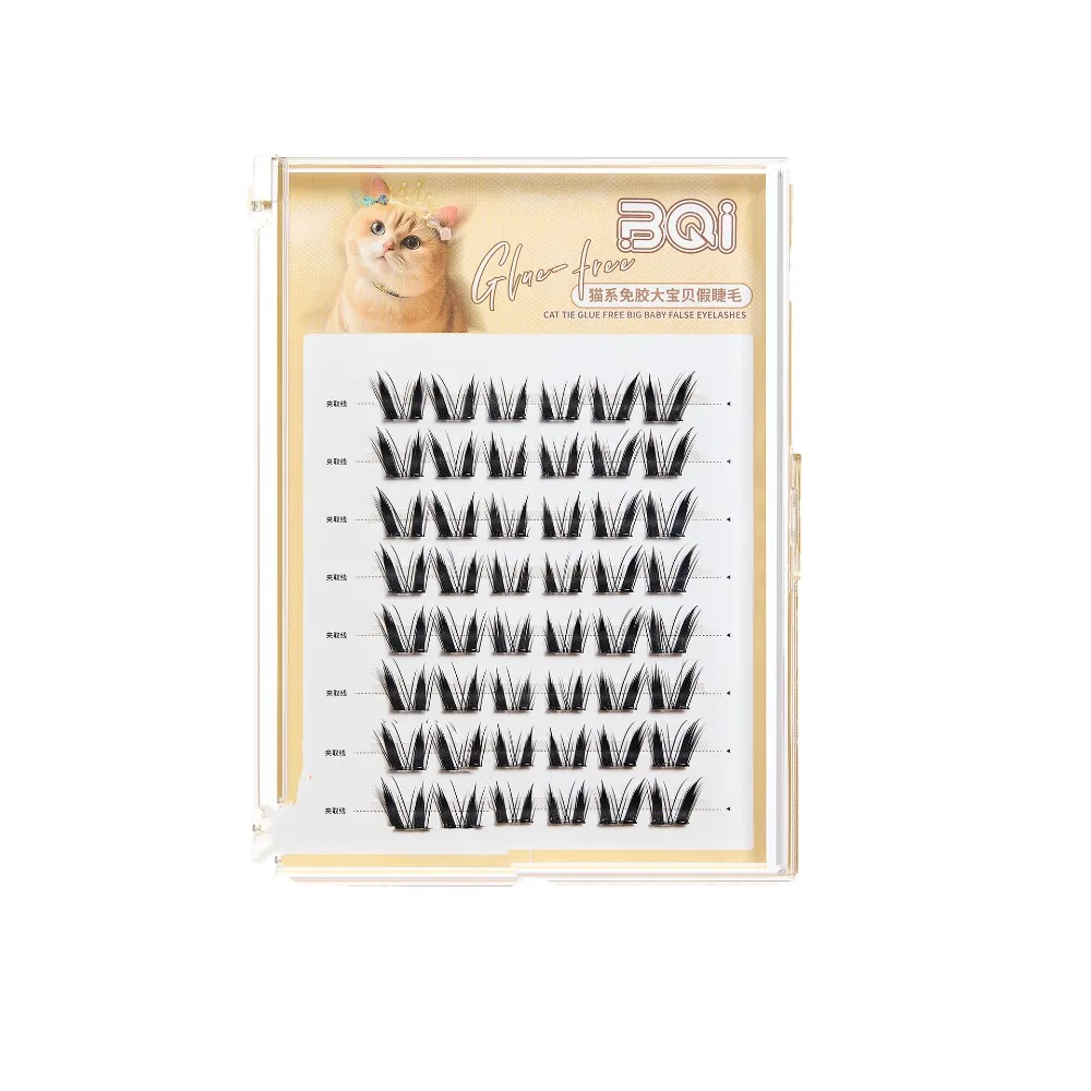 Verlängerung selbstklebende Wimperncluster DIY wiederverwendbare gefälschte Wimpern Make-up langlebig kleberfrei falsche Wimpern Make-up-Tool