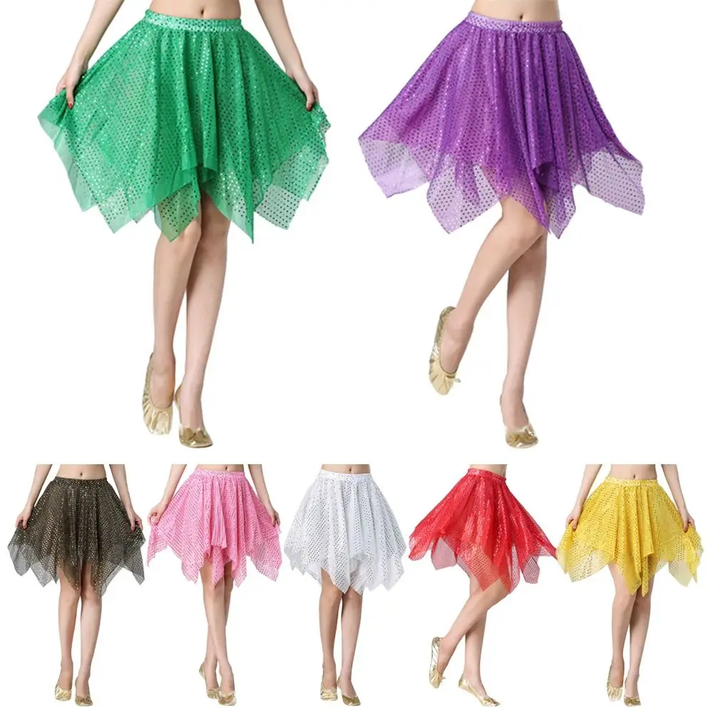 Neue frauen Leistung Tanz Kostüm Rock Pailletten Glänzenden Rock Latin Erwachsene Tanz Rock Bauchtanz Kostüm