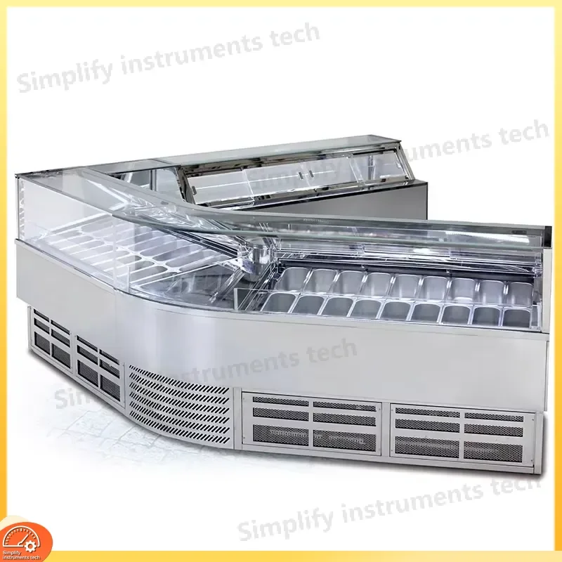 Air-Cooled Thick-Cut Yogurt Display Cabinet Ice Cream Freezer Digital Temperature Control Refrigeration Equipment Commercial
