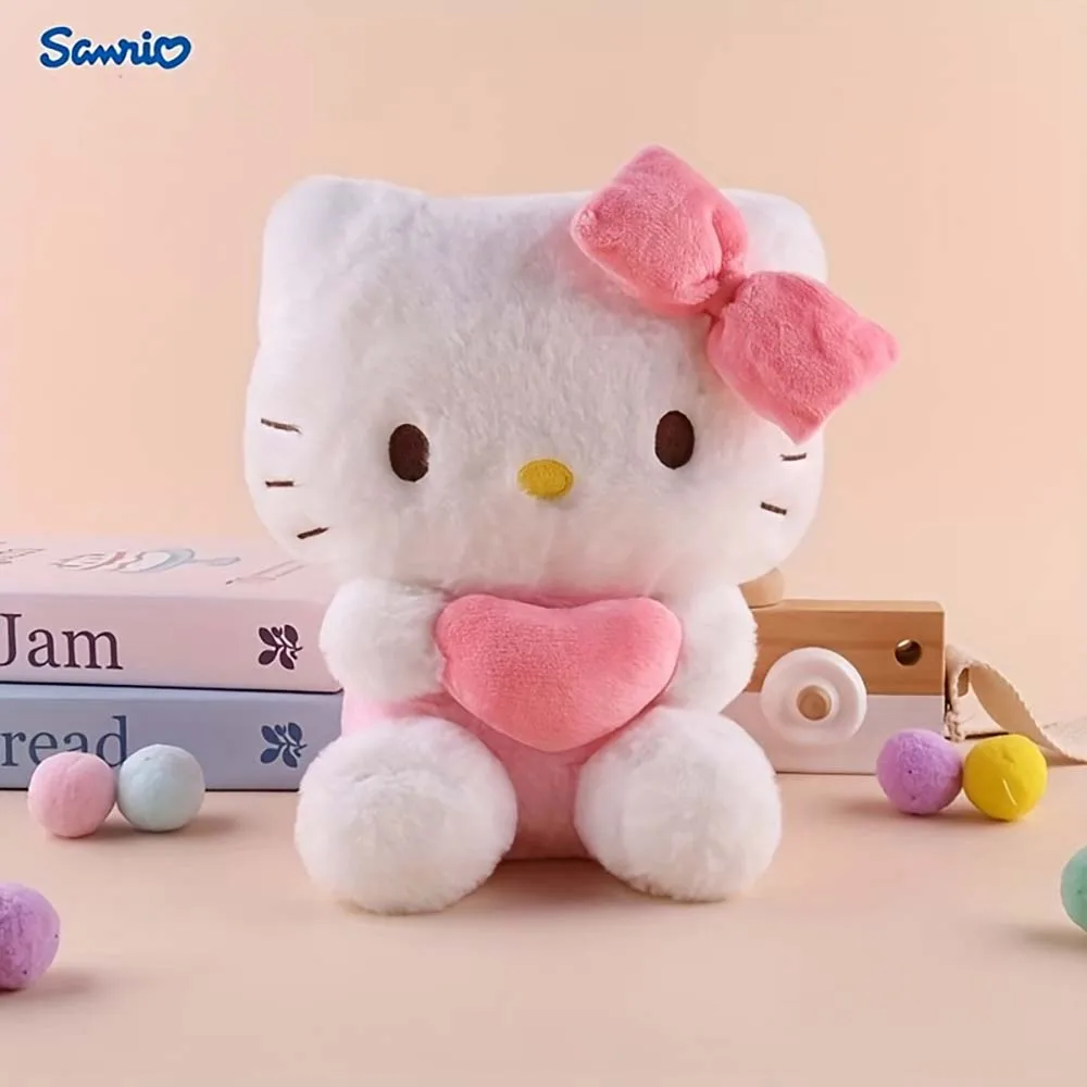 22cm Sanrio Hello Kitty Kuromi almohada KT juguete de peluche niña relleno suave Animal juguete corazón mi melodía Cinnamoroll Navidad Halloween Dec