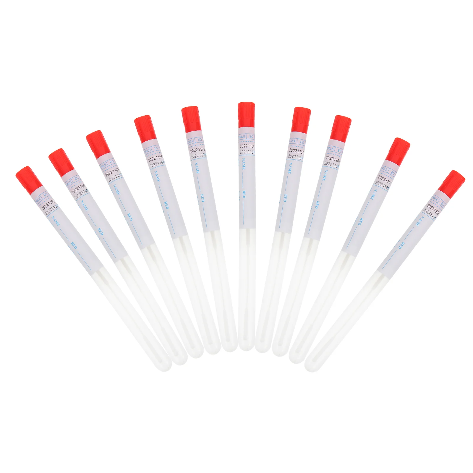 50 Sets Nasopharyngeal Test Swab Sampling Flocked Portable Nasal Swabs Specimen