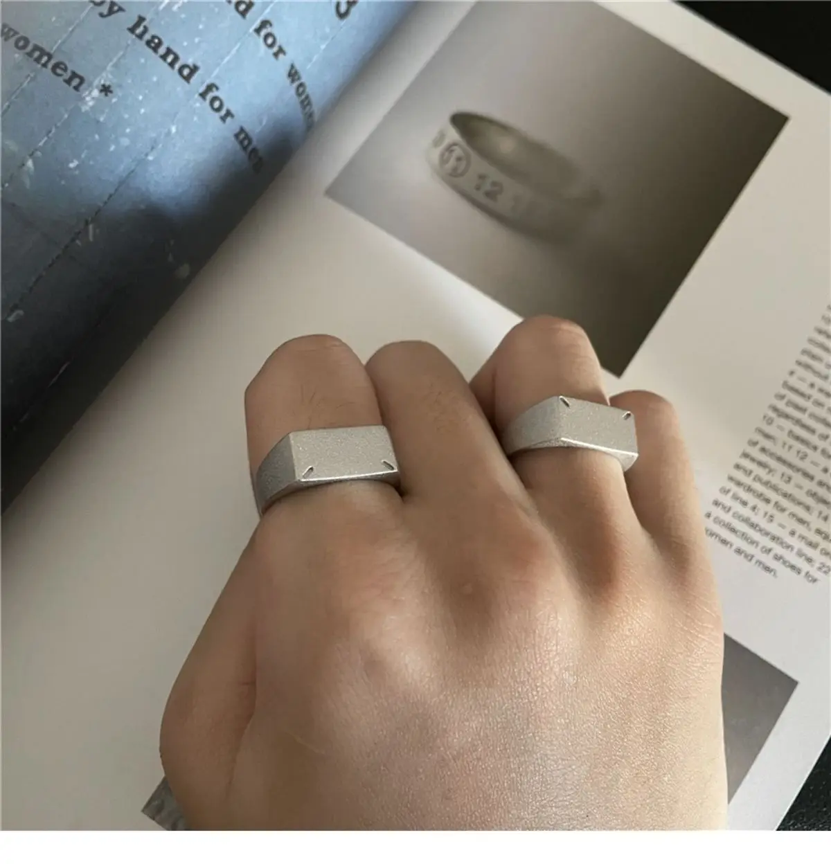 جديد 2023 الحد الأدنى حلقة مفتوحة الرجال شخصية موضة السبابة البنصر مأدبة مجوهرات اكسسوارات هدية