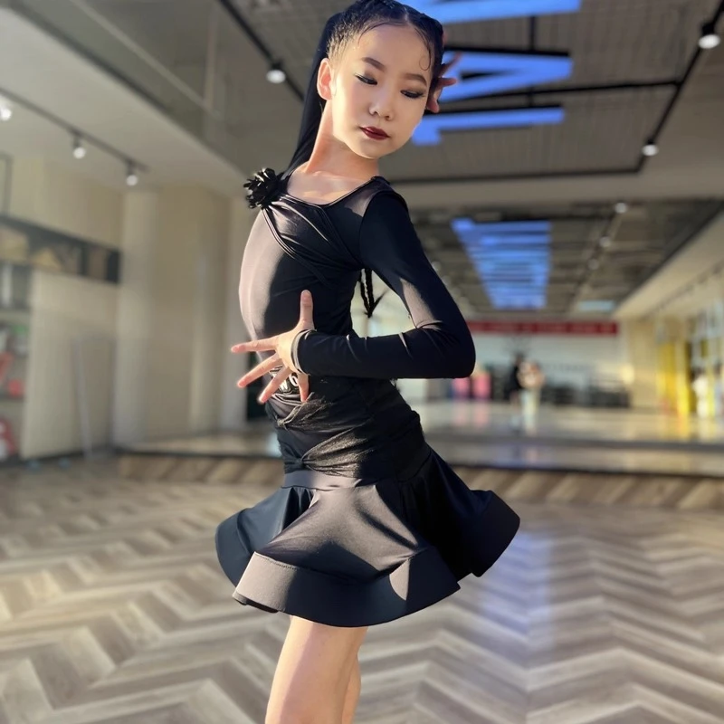Ragazze di alta qualitàCostumi da ballo latino gonne da ballo professionali per donne e bambini DancepracticlothesCha-cha dance