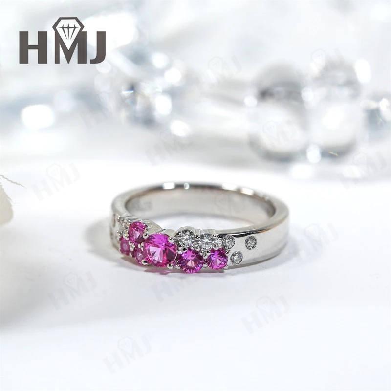 

Кольцо 14 К в форме бутона цветка, выращенный в лаборатории розовый сапфир, обручальное кольцо из стерлингового серебра 925 пробы 10 К ​ украшения для женщин и мужчин Романтические подвески