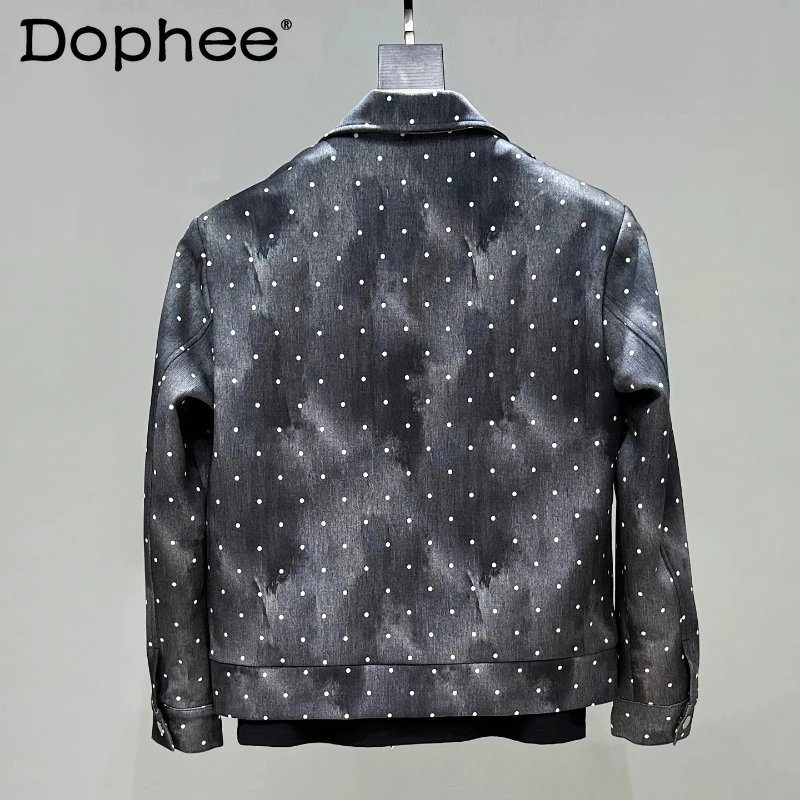 

Men's 2025 Autumn New Stylish Trousers Sets Male Handsome Long Sleeve Jacket Tops Trend Short Style Ribbon Coats Long Pants Sets