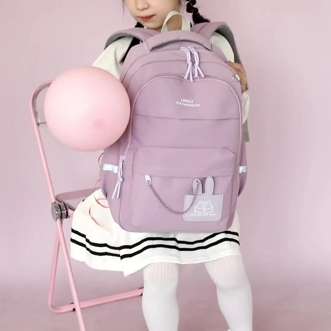 Dziewczęcy tornister szkolny dla dzieci, fioletowy plecak szkolny dla dziewczynek, różowy plecak na książki dla dzieci, prezent dla uczniów szkół podstawowych, plecak o dużej pojemności.
