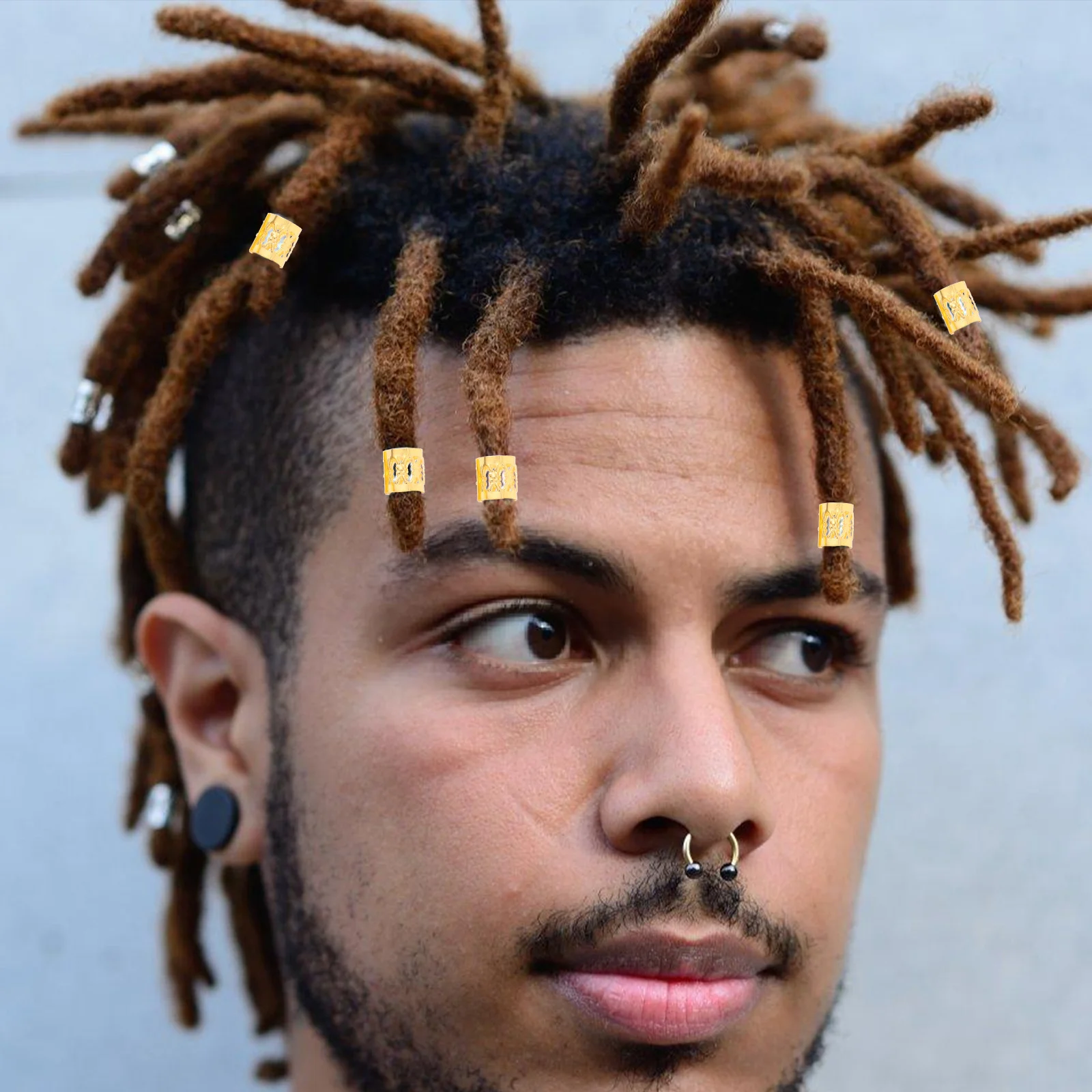 300 pezzi polsini a treccia perline per capelli in ferro per trecce gioielli Dreadlock accessori per intrecciare anelli per capelli per matrimoni foto di feste