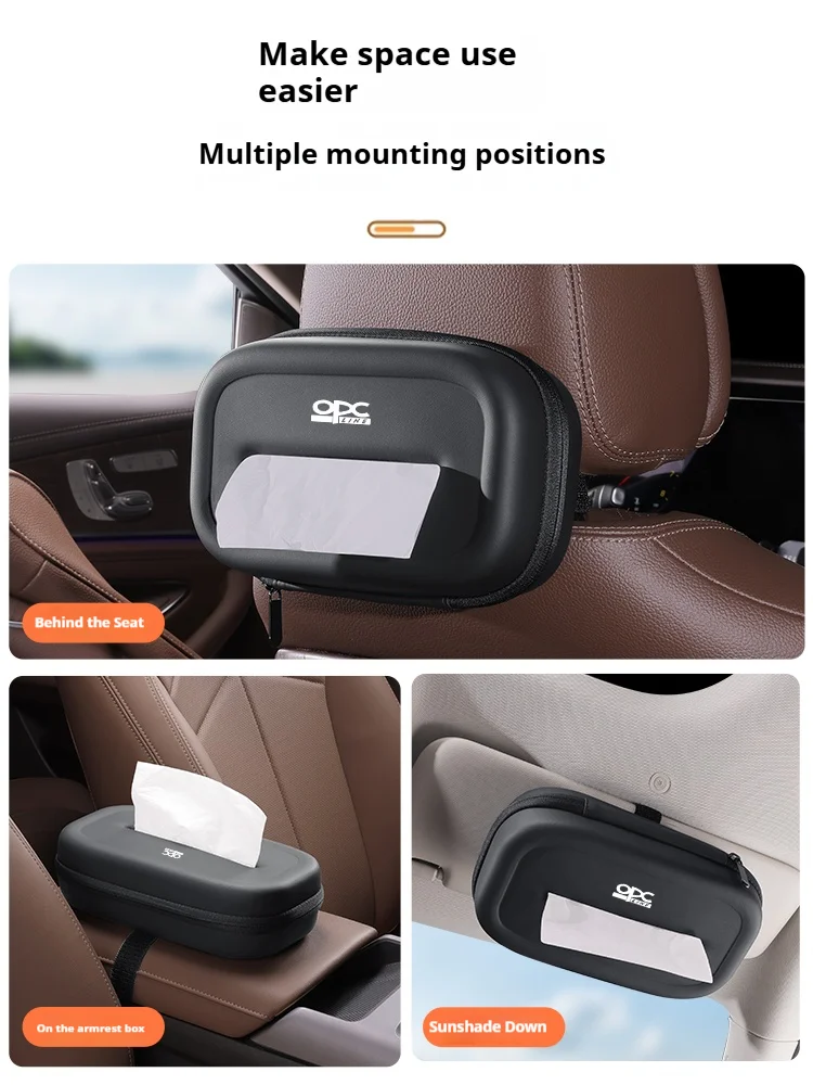 Car 3D stereoscopic Extra-Long & Large tissue box For Opel OPC Line Corsa Insignia Mokka Vectra Vivaro Zafira Accessories view 3