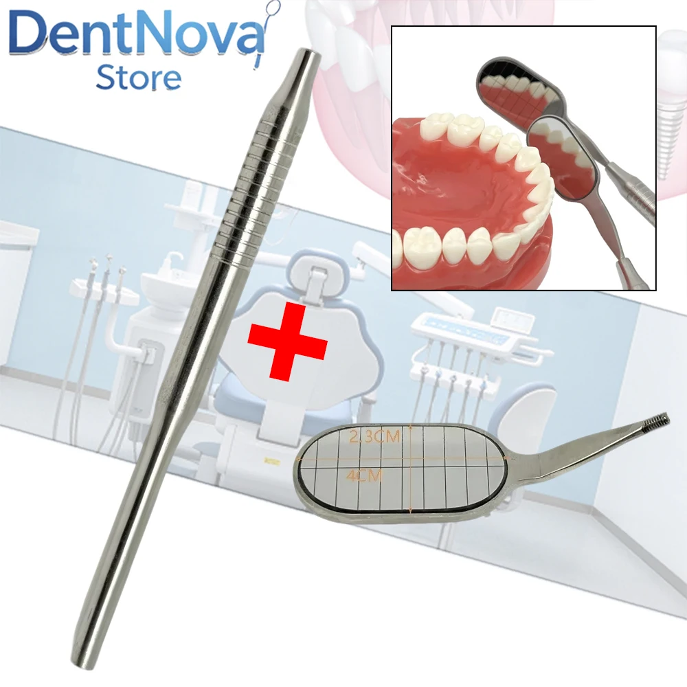 Dental Long Mouth Mirror Anti-fog Rhodium Coated Reflectors Handle Clinic Dentist Oral Care Kit