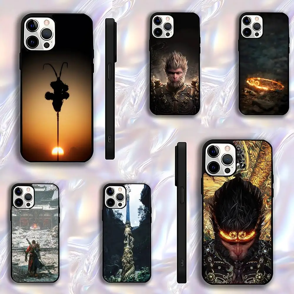 

Game Black Myth W-Wukong Phone Case For iPhone 17,16,15,14,13,12,11,Pro,Max,Plus,E,Air,Mini Protective Black Cover