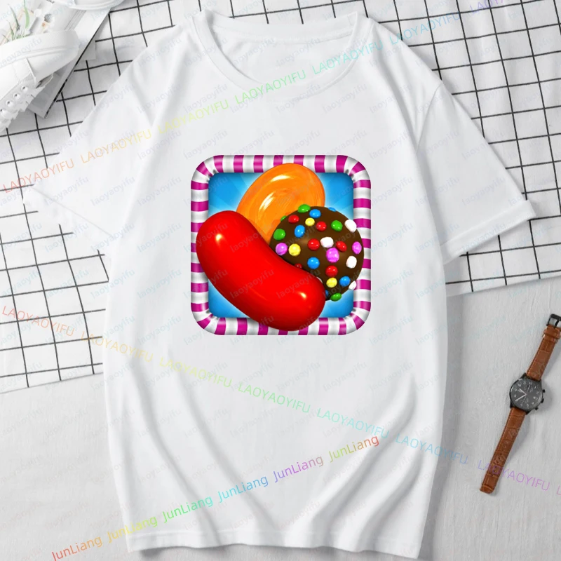 Original Mens T-shirts Game Lover 100% Cotton Harajuku Crush Saga Ios Market Play Store Google Sweatshirts for Men Candy Crusher