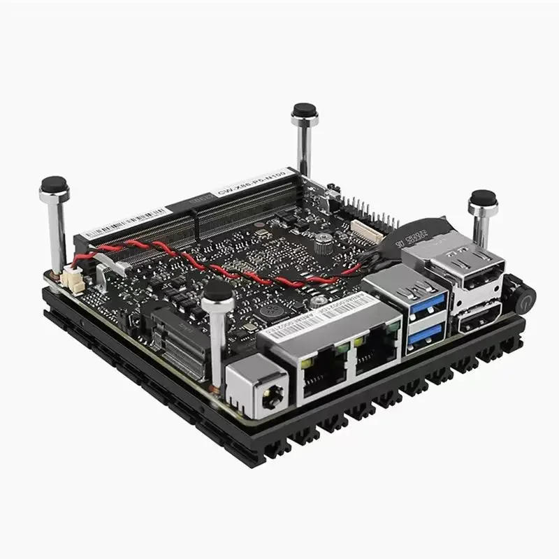 X86-P5 Scheda madre NAS fai da te Mini PC Intel i3-N305/N100, 4x M.2 NVMe, 2x i226-V 2.5G LAN, 2x SATA, scheda kit di sviluppo firewall