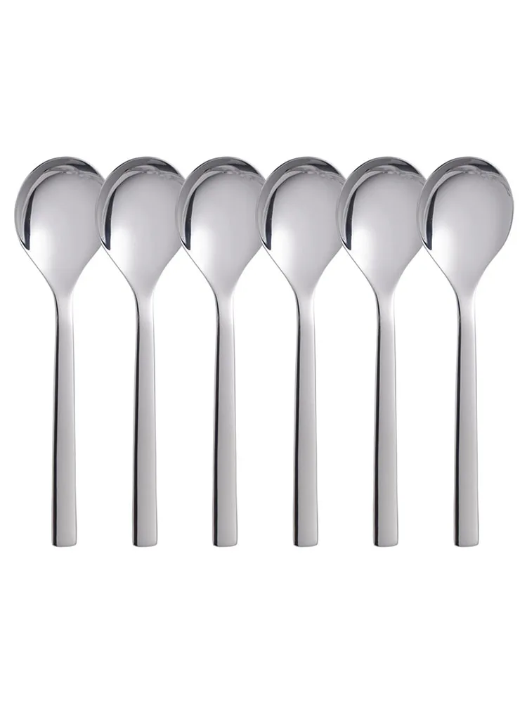 

WMF Stainl Steel Soup Spoon Chinese Sle Dining Utensils 6-Piece Set Soup Ladle Spatula Daily Gift Non-Handmade