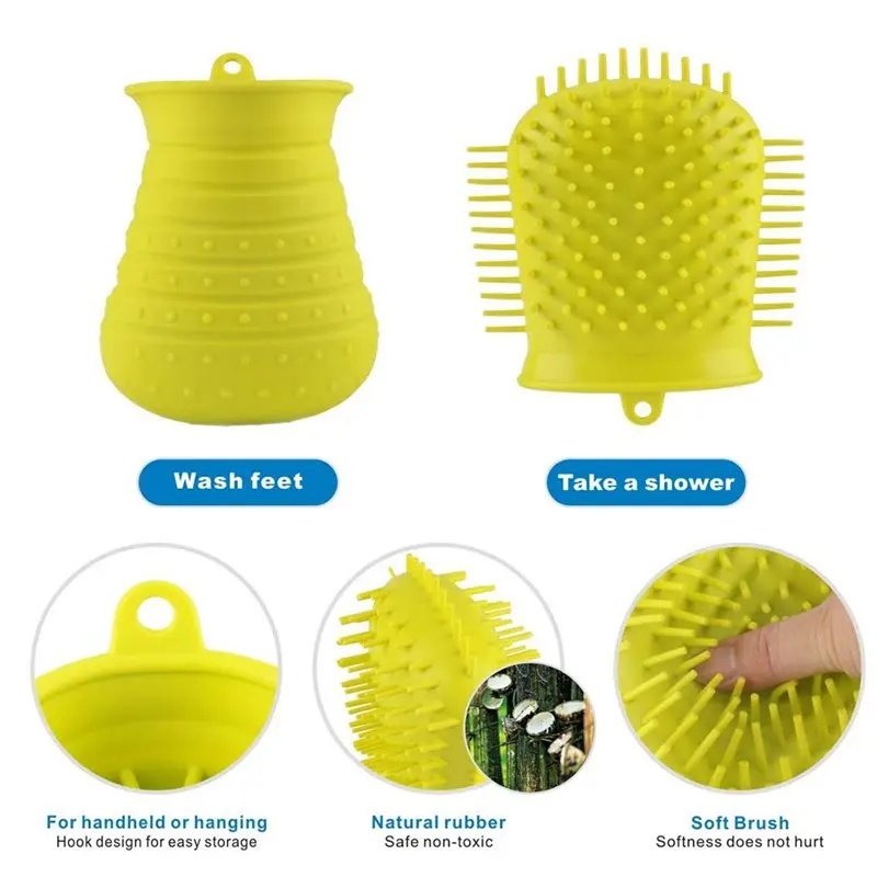 ABAH-للجرو القطط تدليك الاستمالة الكلب مخلب نظافة كوب المحمولة الكلب تنظيف فرشاة الحيوانات الأليفة غسالة القدم مخلب القذرة