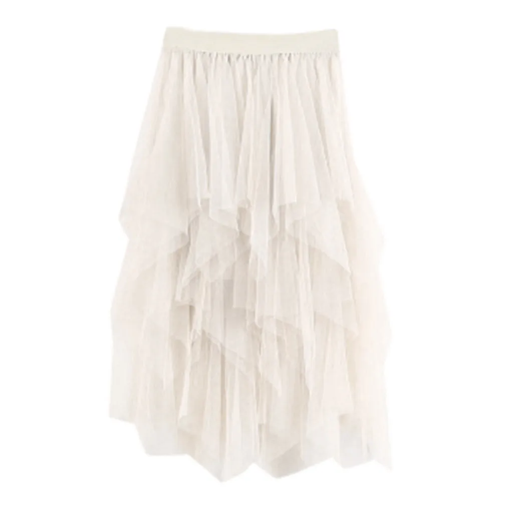 

Casual Womens Comfortable Tulle High Waist Pleated Tutu Skirt Ladies Midi Skirt Pleated Midi Skirt