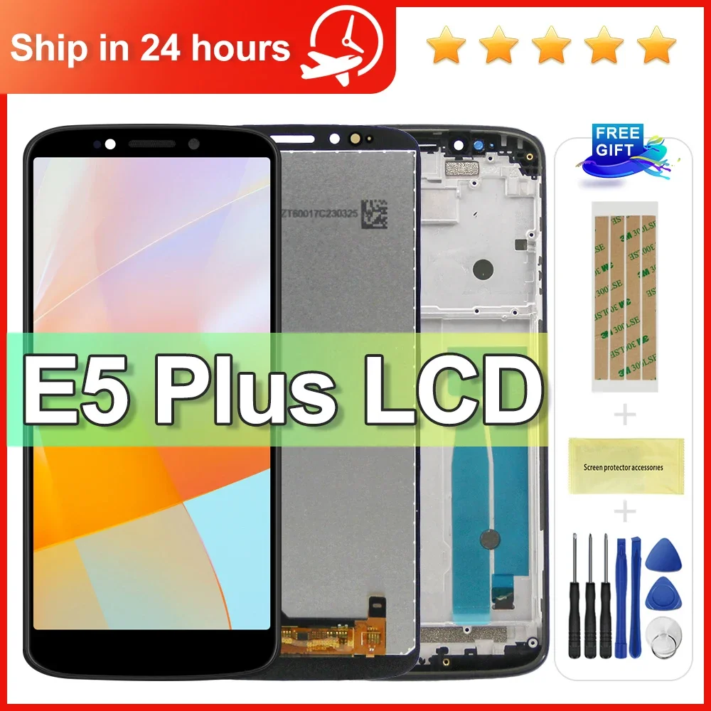 

6.0" For Motorola Moto E5 Plus LCD Display Touch Screen Digiziter Assembly Replace, For Moto E5Plus Display with frame