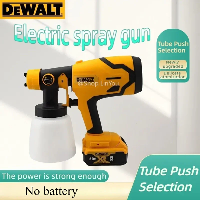 

Беспроводной электрический распылитель краски Dewalt 800 мл, портативный, высокомощный, для покраски мебели, аэрограф, работает от аккумулятора Dewalt