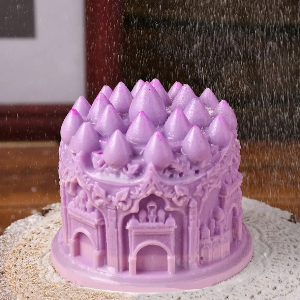 Plaster Resin Silicone Castle Mousse Cake Mold Building 3D Chocolate Mold Baking Tool DIY Cake Decor Mould Kitchen