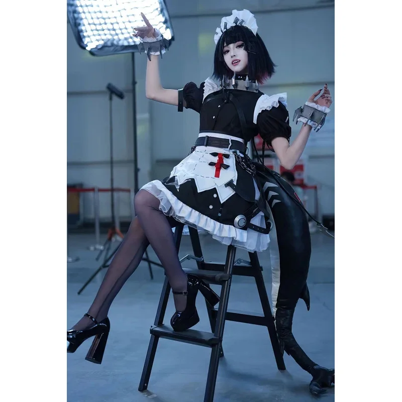 

Элле Джо, косплей, игра, зеленая зона, нулевой костюм, милое платье горничной в виде акулы, дzz Элле Джо, парик, хвост, полный комплект, наряд для вечеринки в стиле комиксов