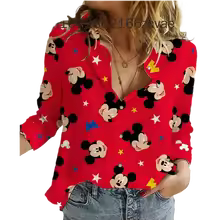 Disney Mickey Mouse TWomen's Blouses Shirt