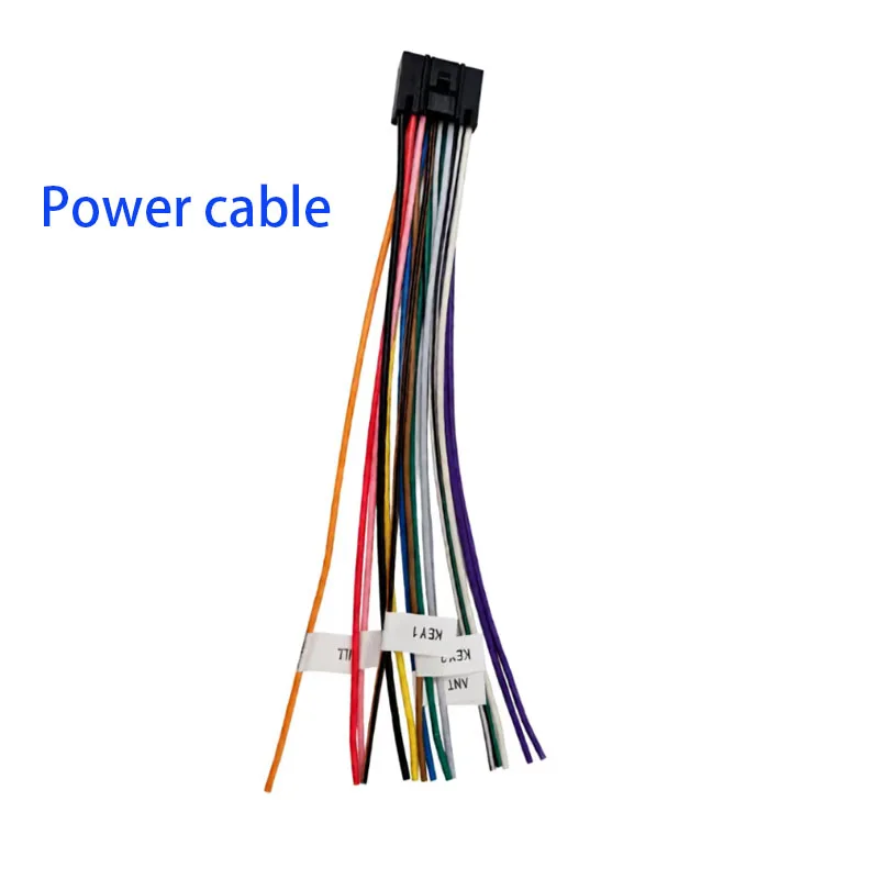 Universal 16 Pin Wiring Harness, USB Adapter, GPS Antenna, Video Audio RCA, Camera Input Cable, for Car Android System Head Unit