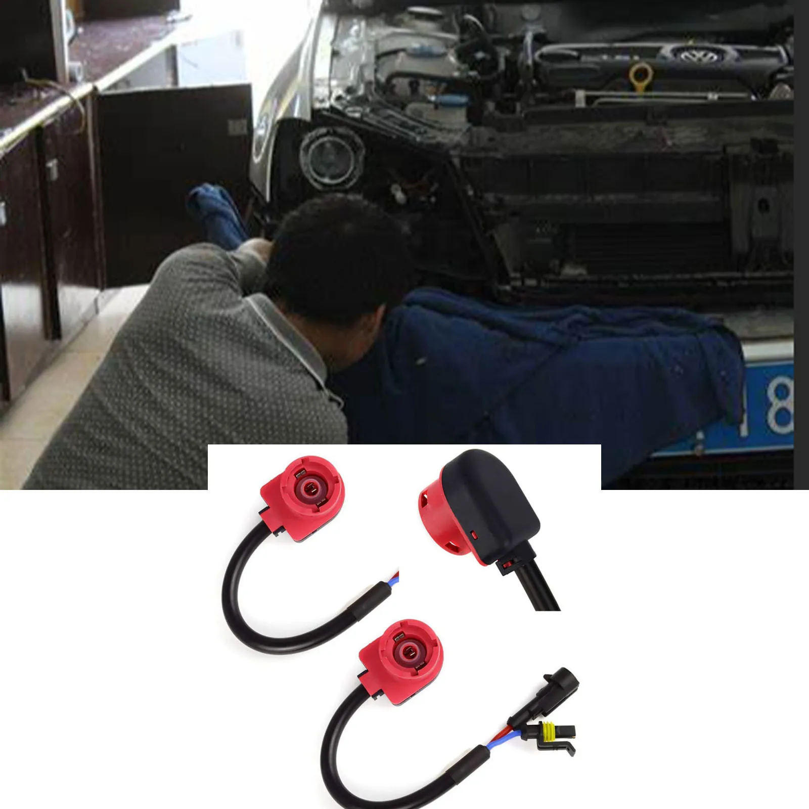 

2X D2S D2C D4S D4C HID адаптеры для ксеноновых ламп светодиодный жгут проводов разъем кабеля