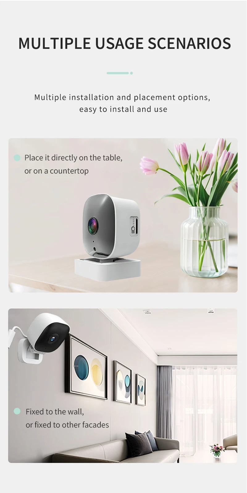 Window-mounted Surveillance Camera With Wifi Remote Control For Mobile Devices 30 Million Pixels 2K High-definition Night Vision image 3